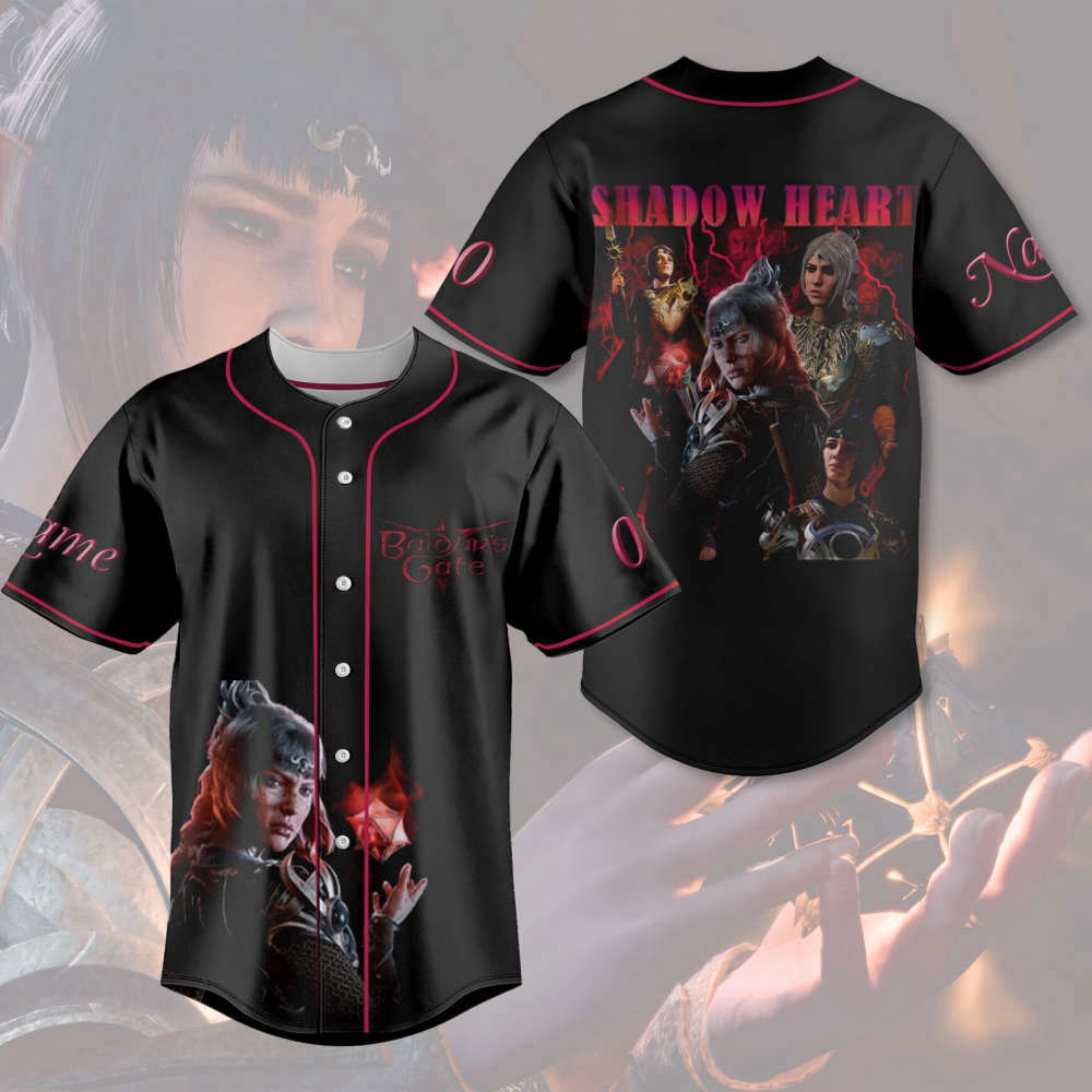 Personalized Shadow Heart Baseball Jersey Baldur s Gate 3 Shirt Astarion High Elf Rogue Dungeon Master Gift - Aopprinter