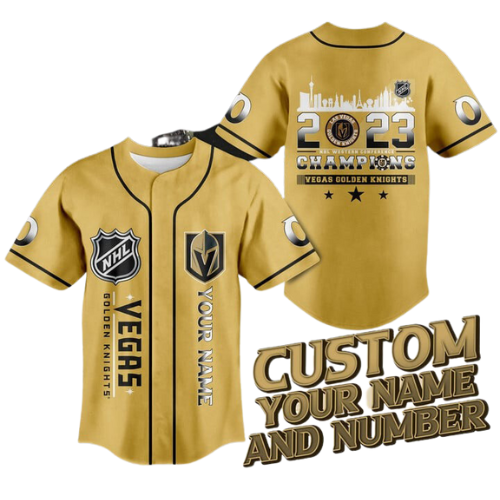 Personalized Vegas Golden Knights Baseball Jersey Custom Name For Fans BJ0120 - lylyprint.com