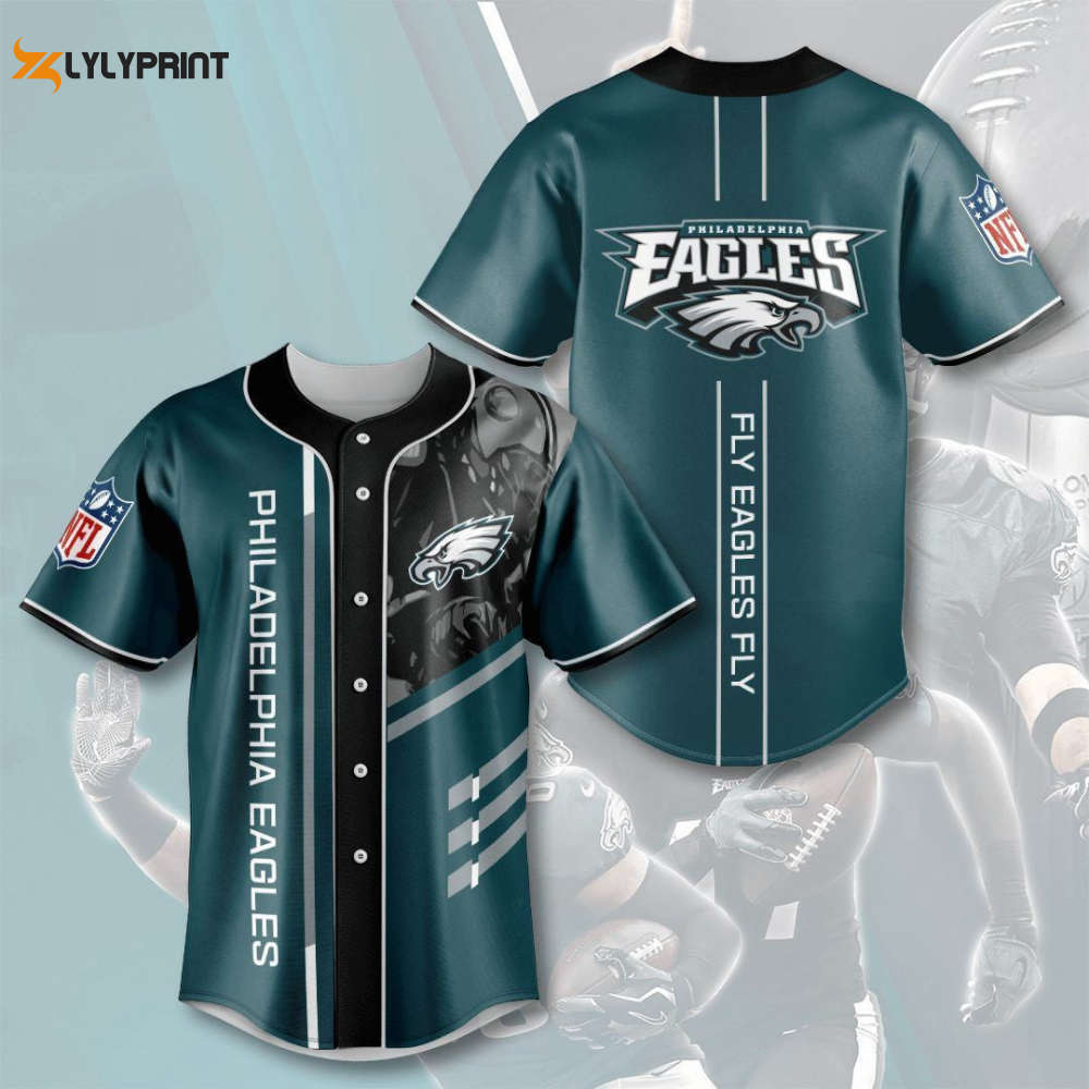 Philadelphia Eagles Football Team All Over Print 3D Baseball Jersey - lylyprint.com