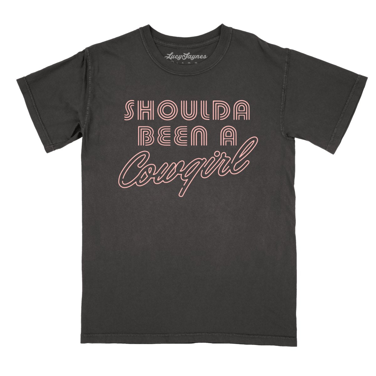 Should of Been a Cowgirl Retro Neon Comfort Colors Tee
