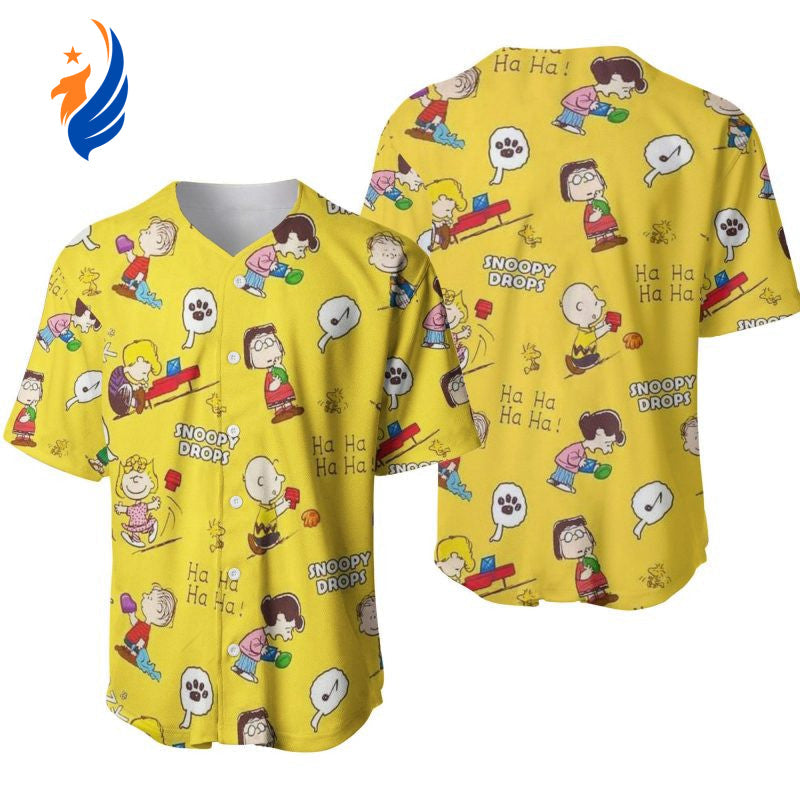 Snoopy Baseball Jersey Shirt - Gift for Women Men - Bafud