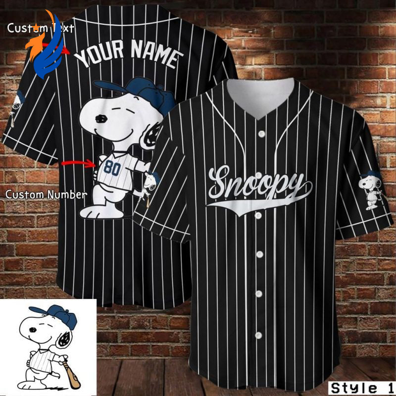 Snoopy Style 1 Baseball Jersey Shirt - Gift for Women Men - Bafud