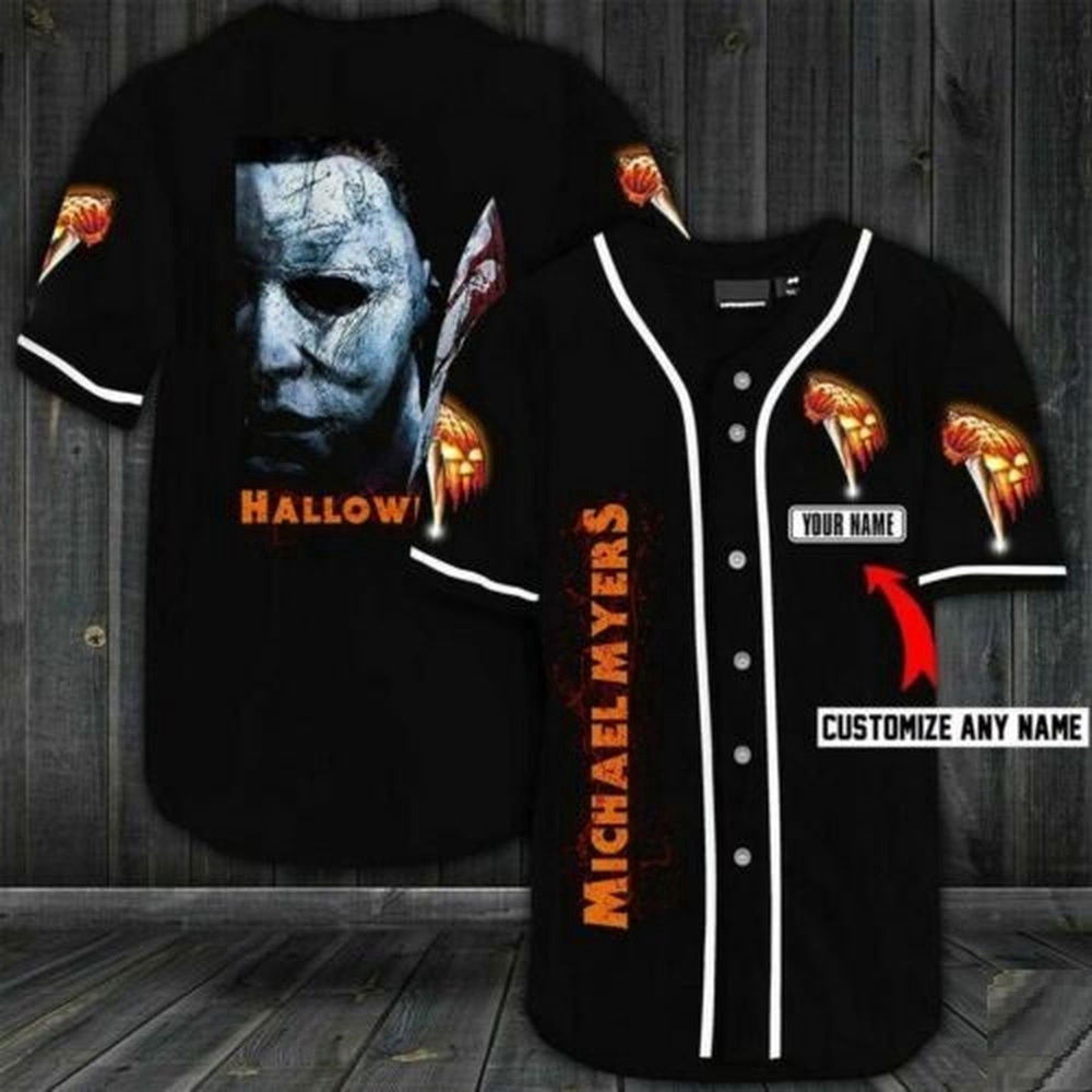 Spooktacular Michael Myers Halloween 3D Baseball Jersey – Personalized for Horror Fanatics - Aopprinter