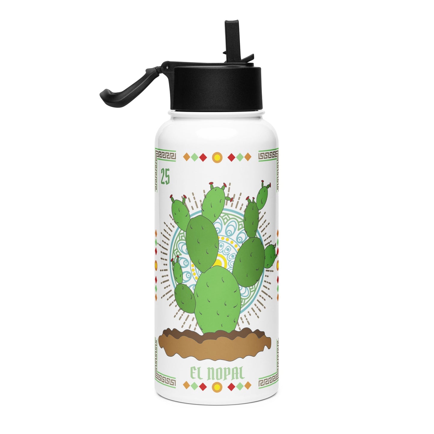 El Nopal Mexican Loteria Stainless Steel Water Bottle 32oz