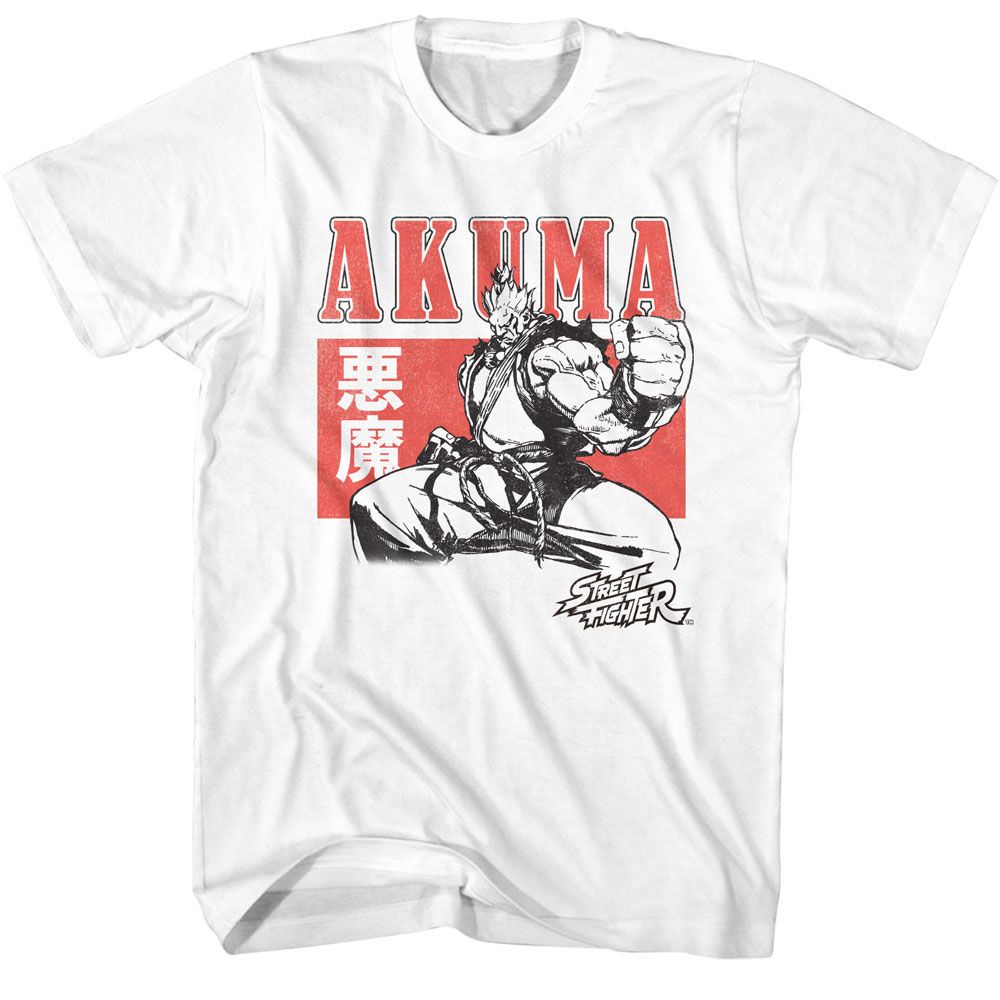Street Fighter - Akuma Character Block Boyfriend Tee
