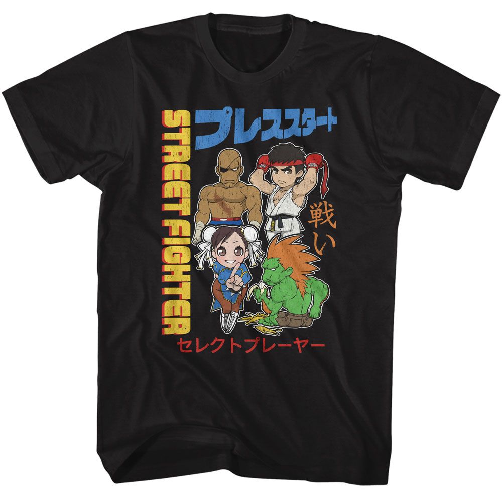 Street Fighter - Chibi With Kanji Boyfriend Tee
