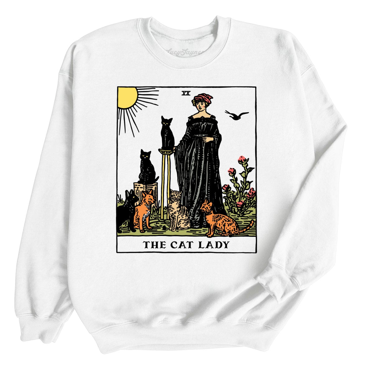 The Cat Lady Tarot Card Sweatshirt