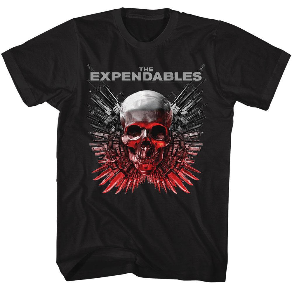 The Expendables - Expendables Skull And Guns Boyfriend Tee