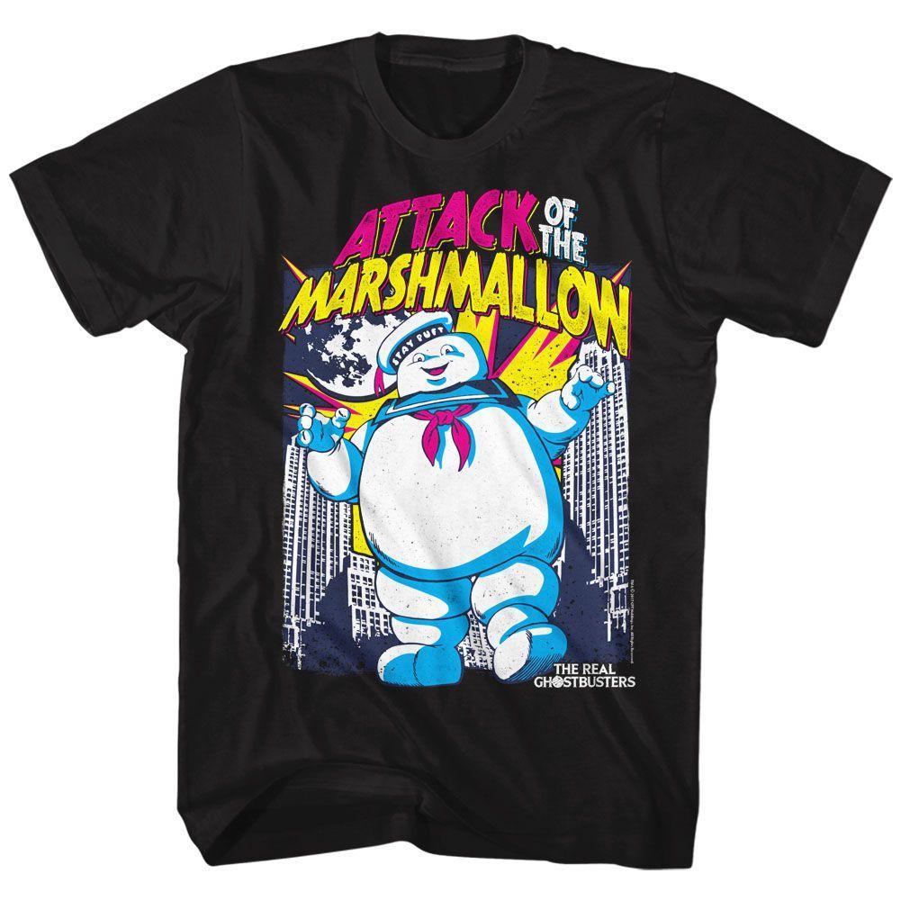 The Real Ghostbusters Marshmallow Attacks Boyfriend Tee