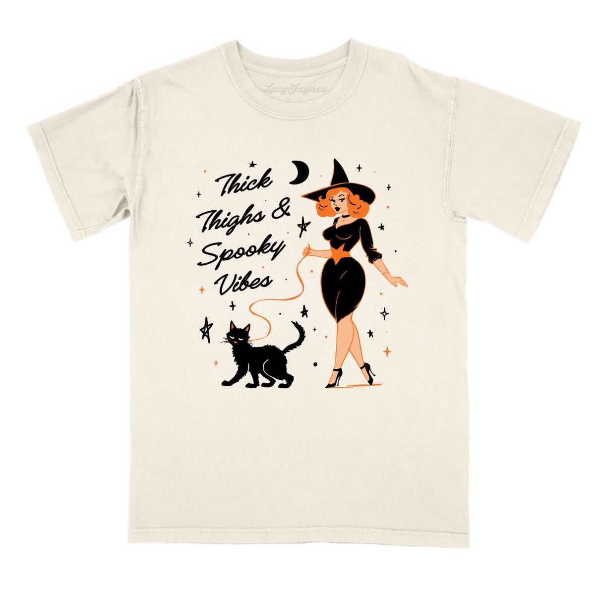 Thick Thighs and Spooky Vibes Comfort Colors Tee
