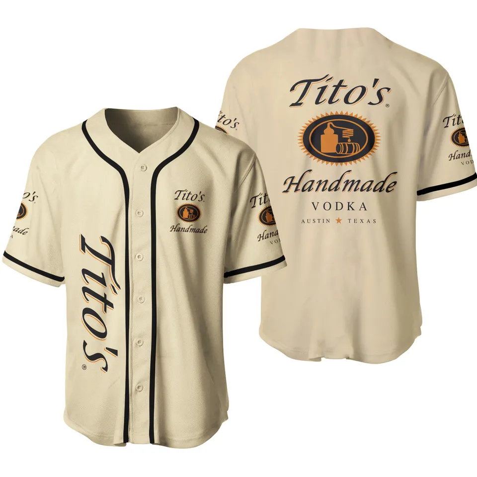 Tito's Handmade Vodka Design Baseball Jersey For Kids & Adults