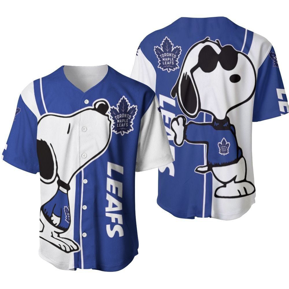 Toronto Maple Leafs snoopy lover Printed Baseball Jersey - Gift for Women Men - Bafud