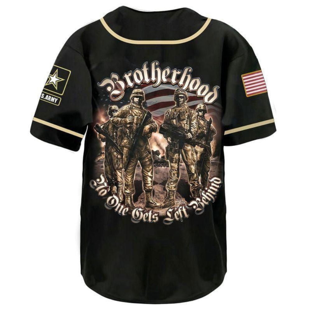 U S Army Brotherhood Baseball Jersey: Patriotic & Stylish Military Apparel - Aopprinter