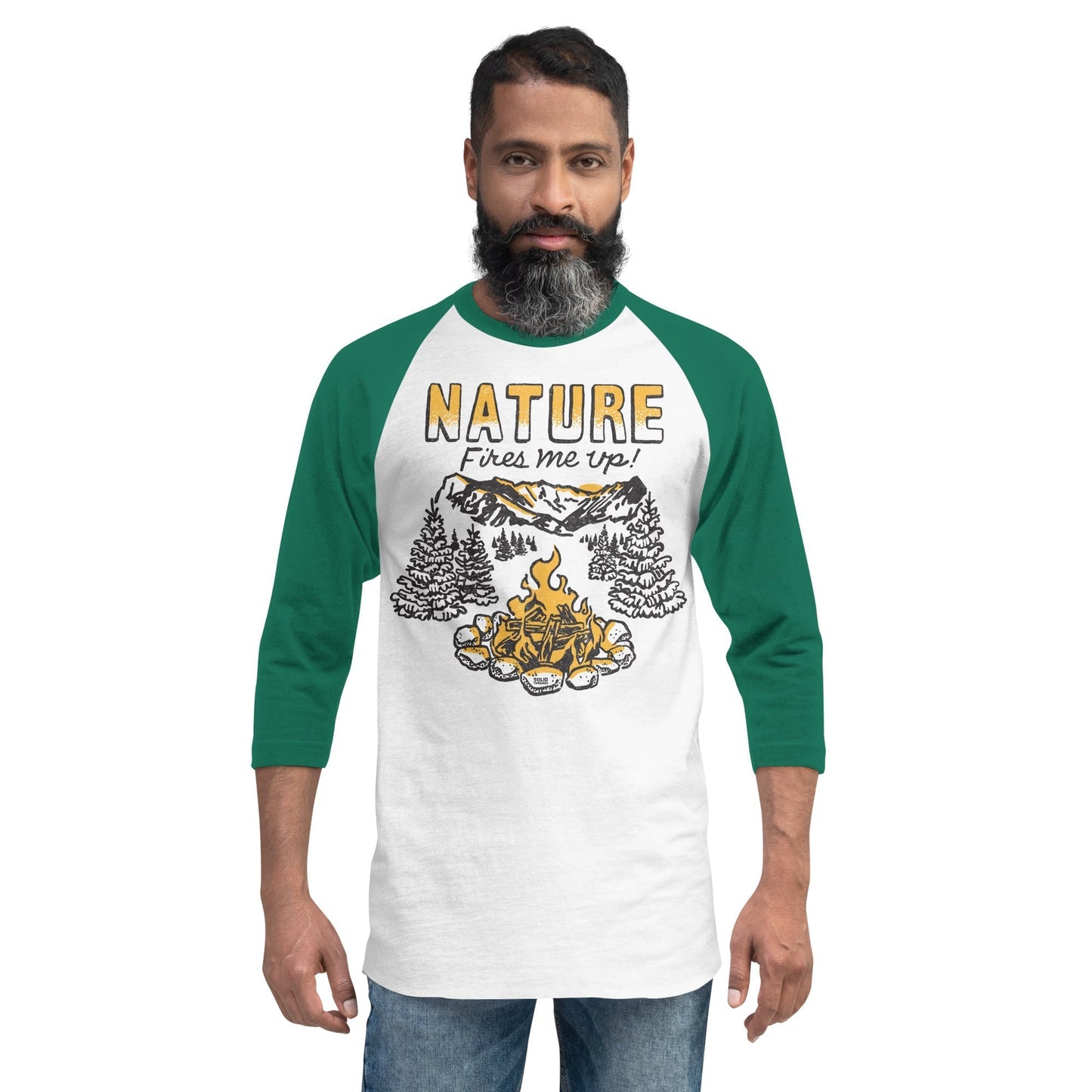 Unisex Nature Fires Me Up 3/4 Sleeve Baseball T-Shirt