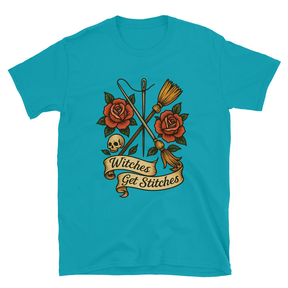 Witches Get Stitches T-Shirt Style002
