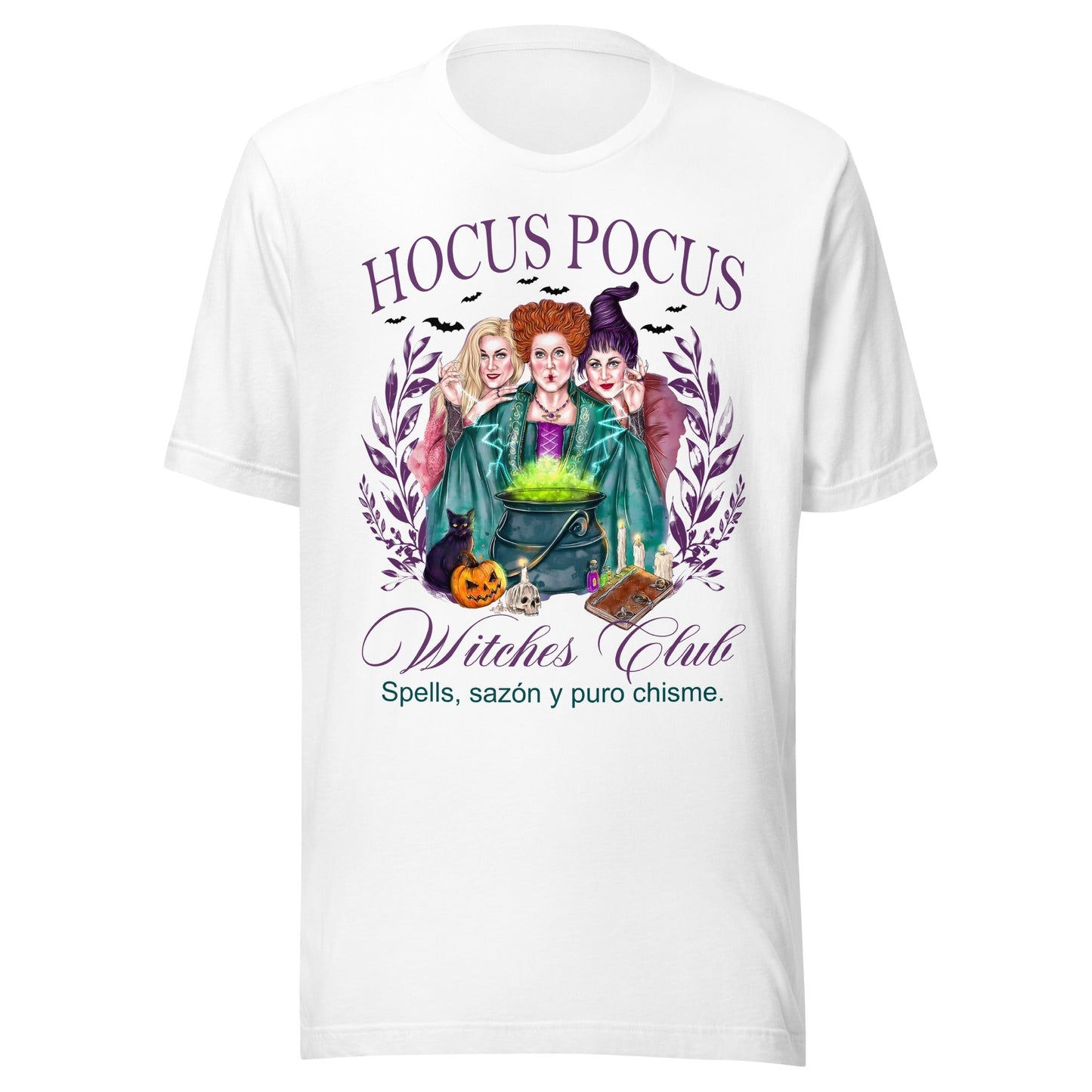Hocus Pocus Witches Club T-Shirt - Spanglish Latina Witch Vibes Tee