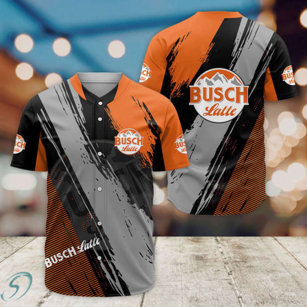 Unleash Your Gaming Style with Busch Latte E-Sports Baseball Jersey - Aopprinter
