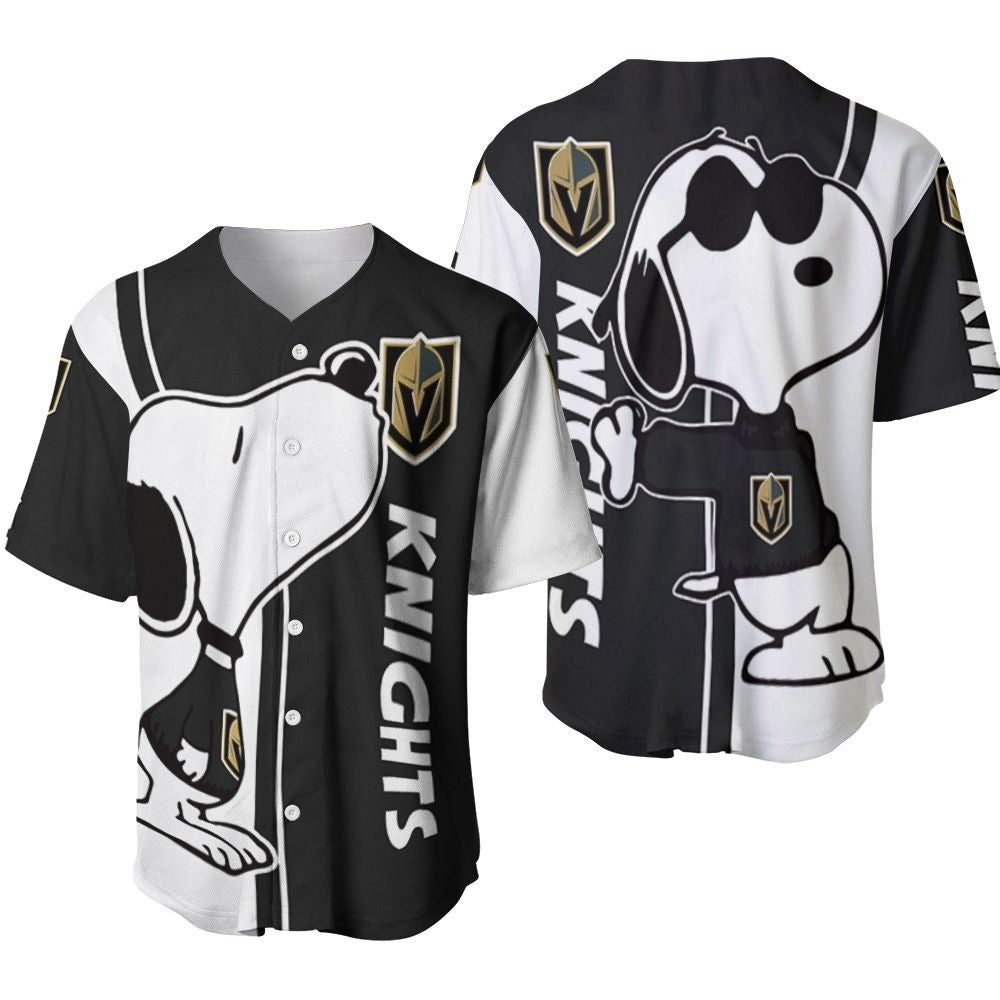 Vegas Golden Knights snoopy lover Printed Baseball Jersey - Gift for Women Men - Bafud
