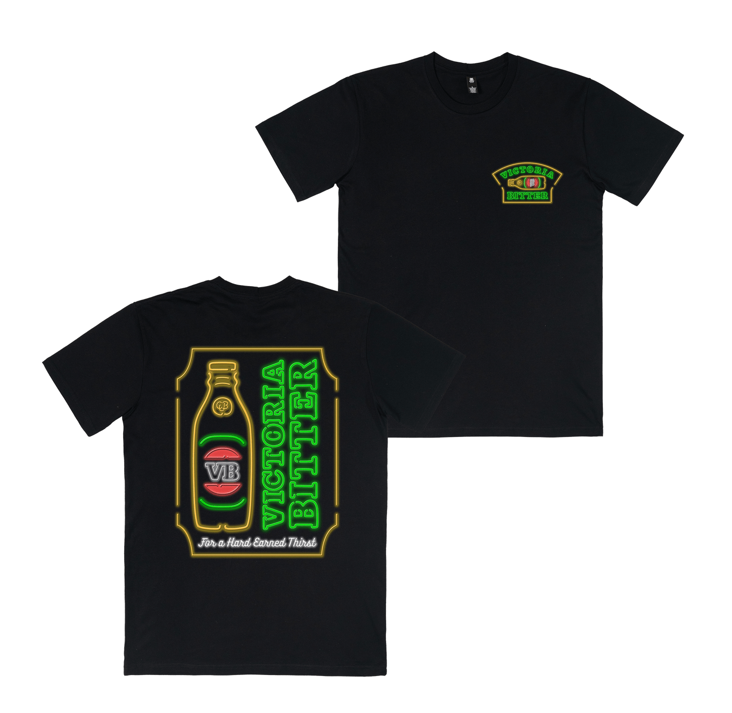 Neon Stubby Tee Black