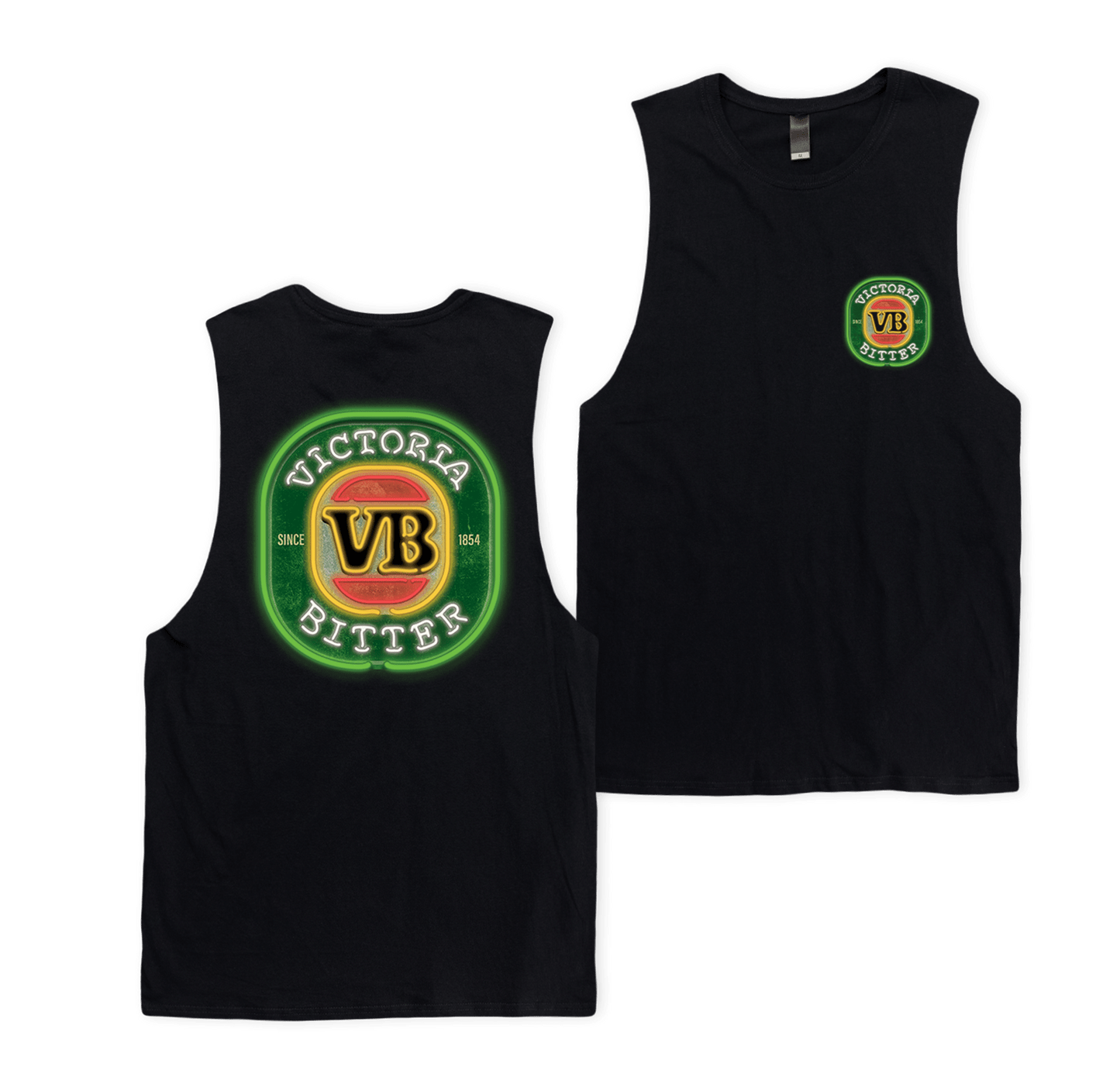 VB Neon Muscle Tee Black