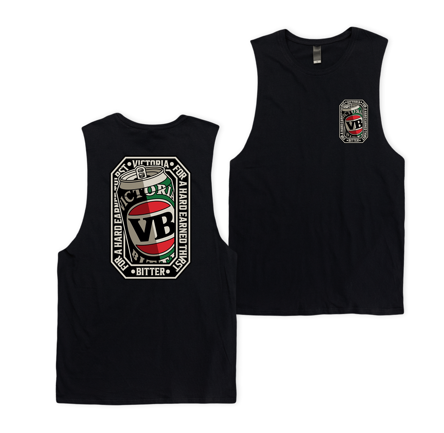 VB Stitch Up Muscle Tee Black