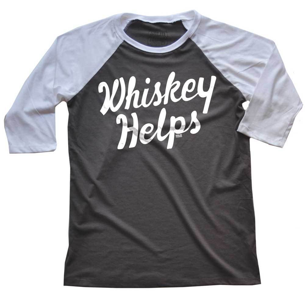 Whiskey Helps Raglan 3/4 Sleeve T-shirt
