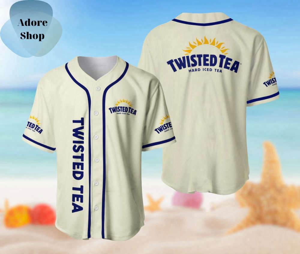 White Twisted Tea Baseball Shirt, Twisted Tea Baseball Jersey Shirt, Gift For Men - Aopprinter