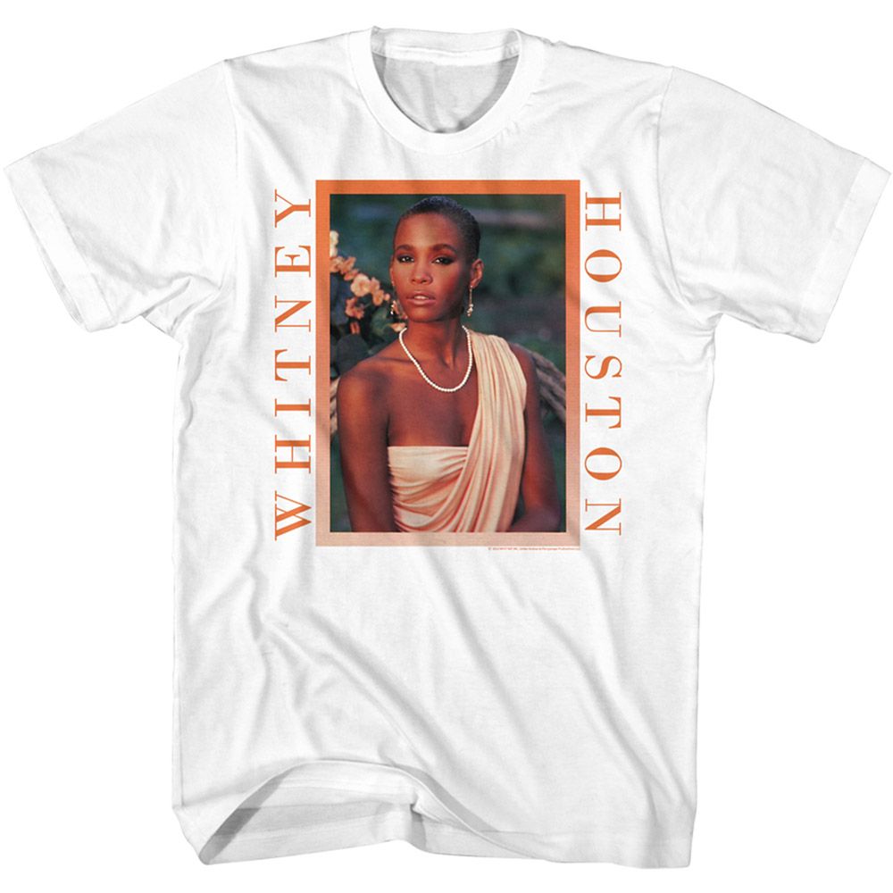 Whitney Houston - Peachy Border Boyfriend Tee