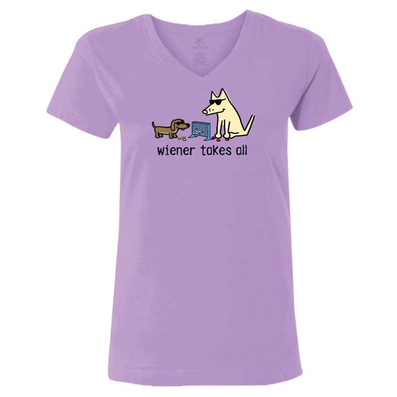 Wiener Takes All - Ladies T-Shirt V-Neck