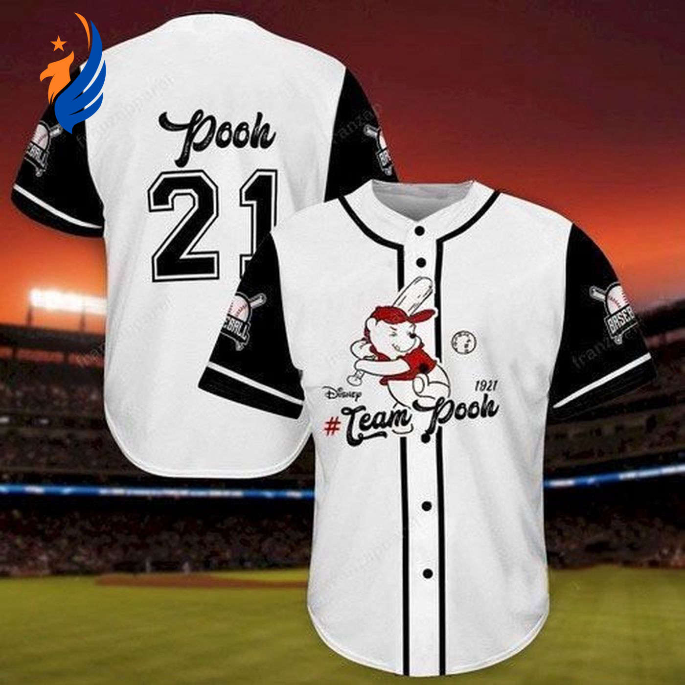 Winnie The Pooh Baseball Jersey: Perfect Gift for Baseball Lovers - Bafud