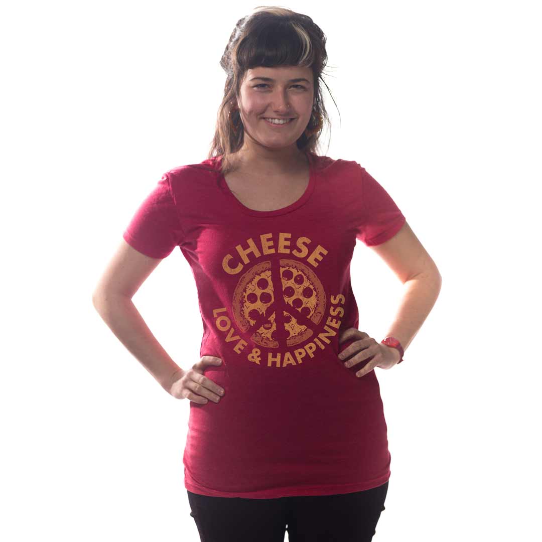 Women's Cheese, Love & Happiness T-shirt