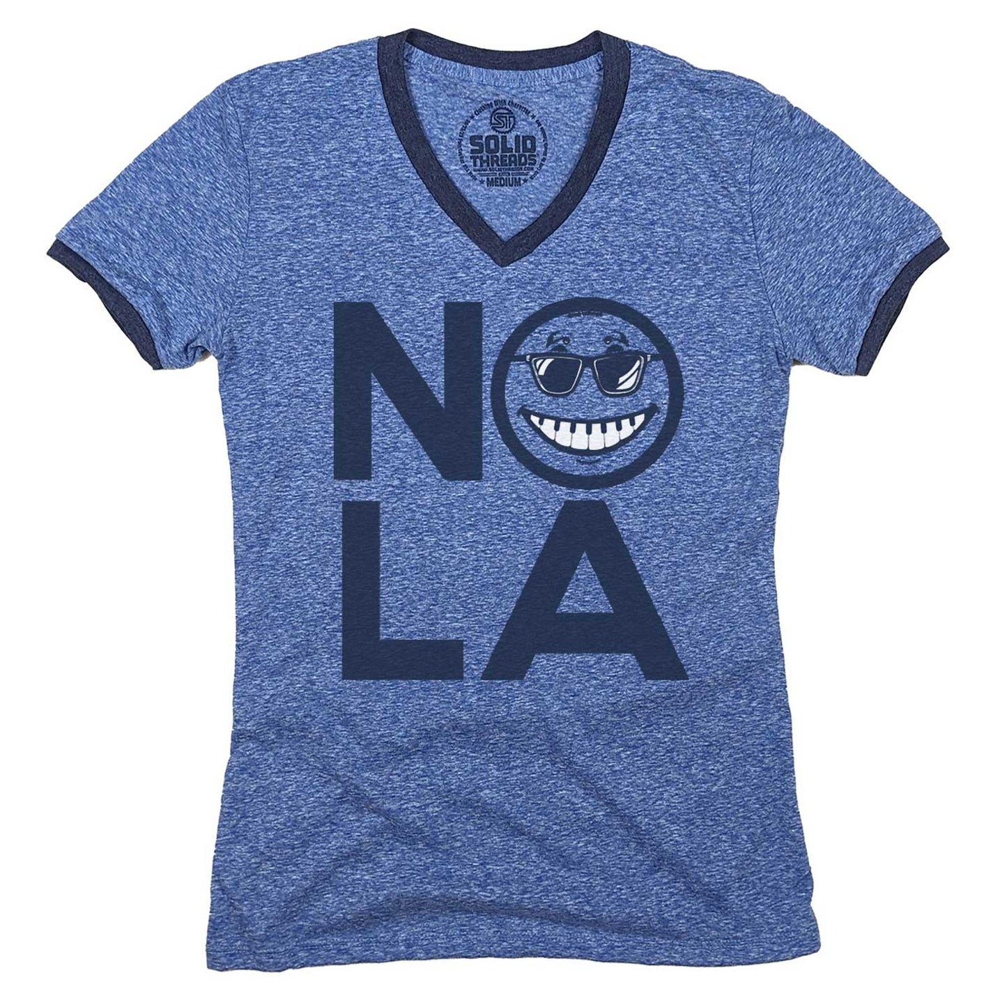 Women's NOLA Smile V-Neck Tee