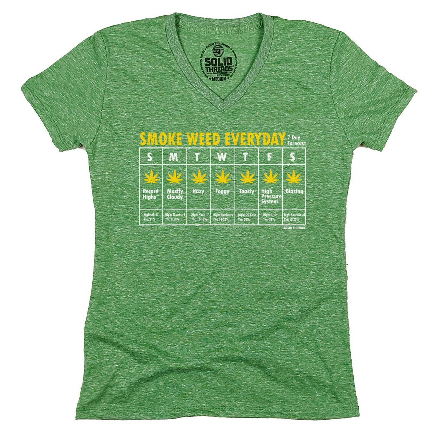 Women's Smoke Weed Everyday V-Neck Tee