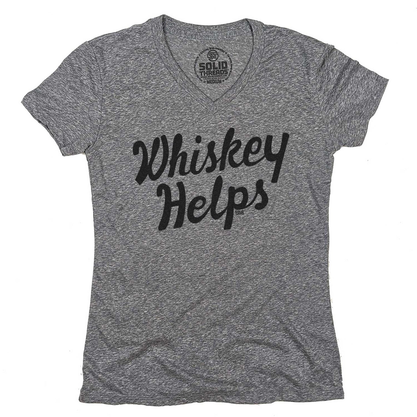 Women's Whiskey Helps V-Neck Tee