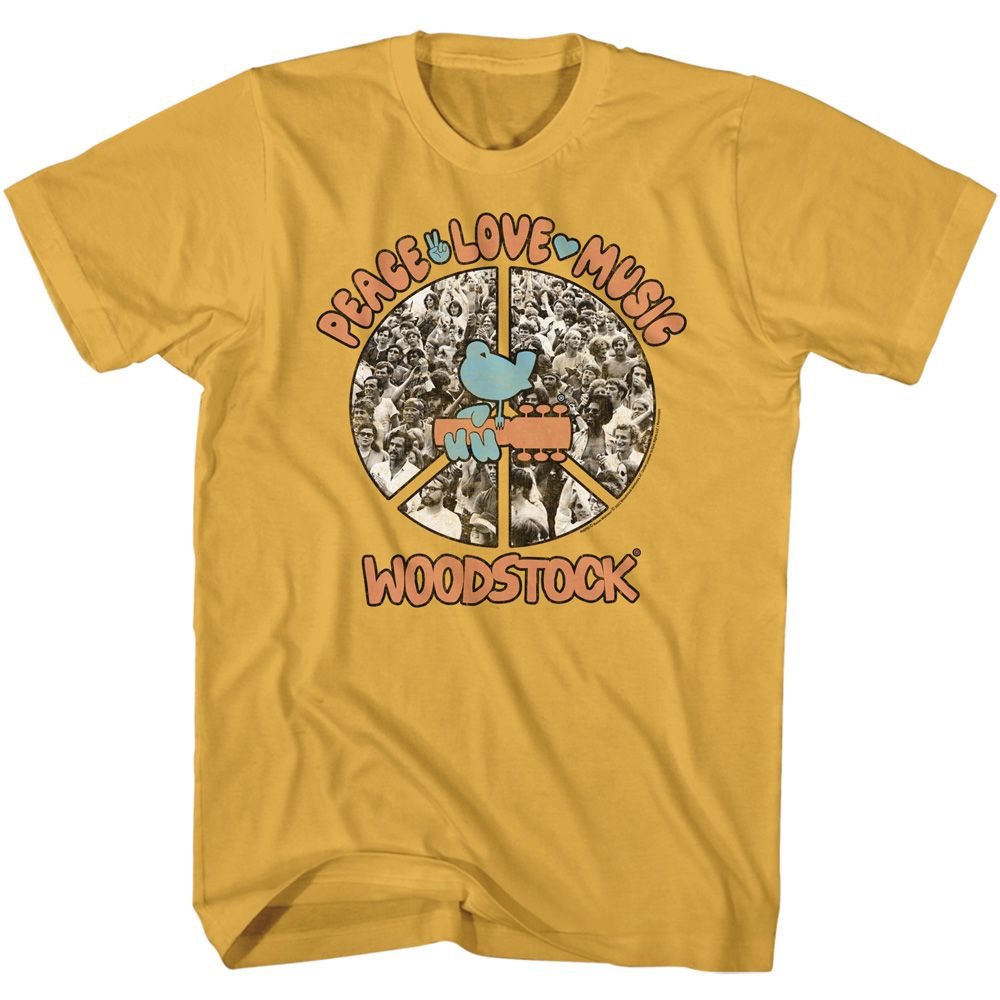 Woodstock - Peace Love Music Boyfriend Tee