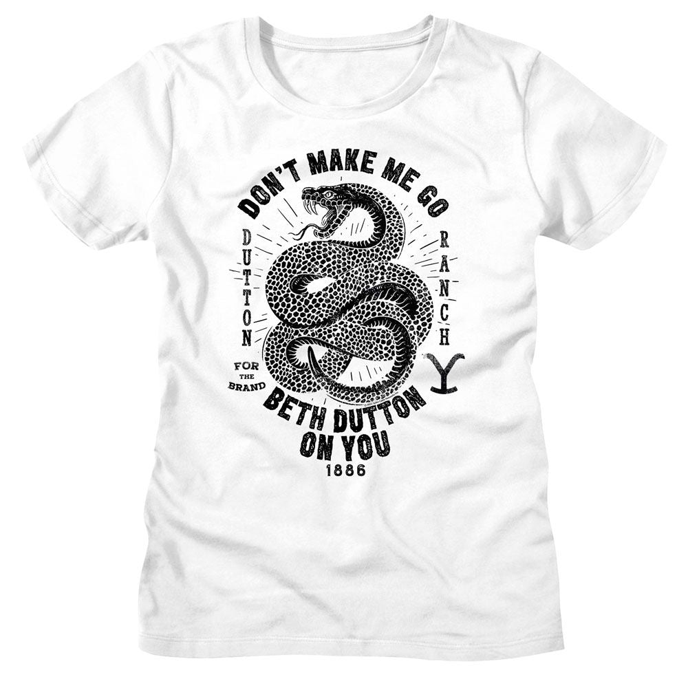 Yellowstone - Yelowstone Snake Don't Make Me Womens T-Shirt