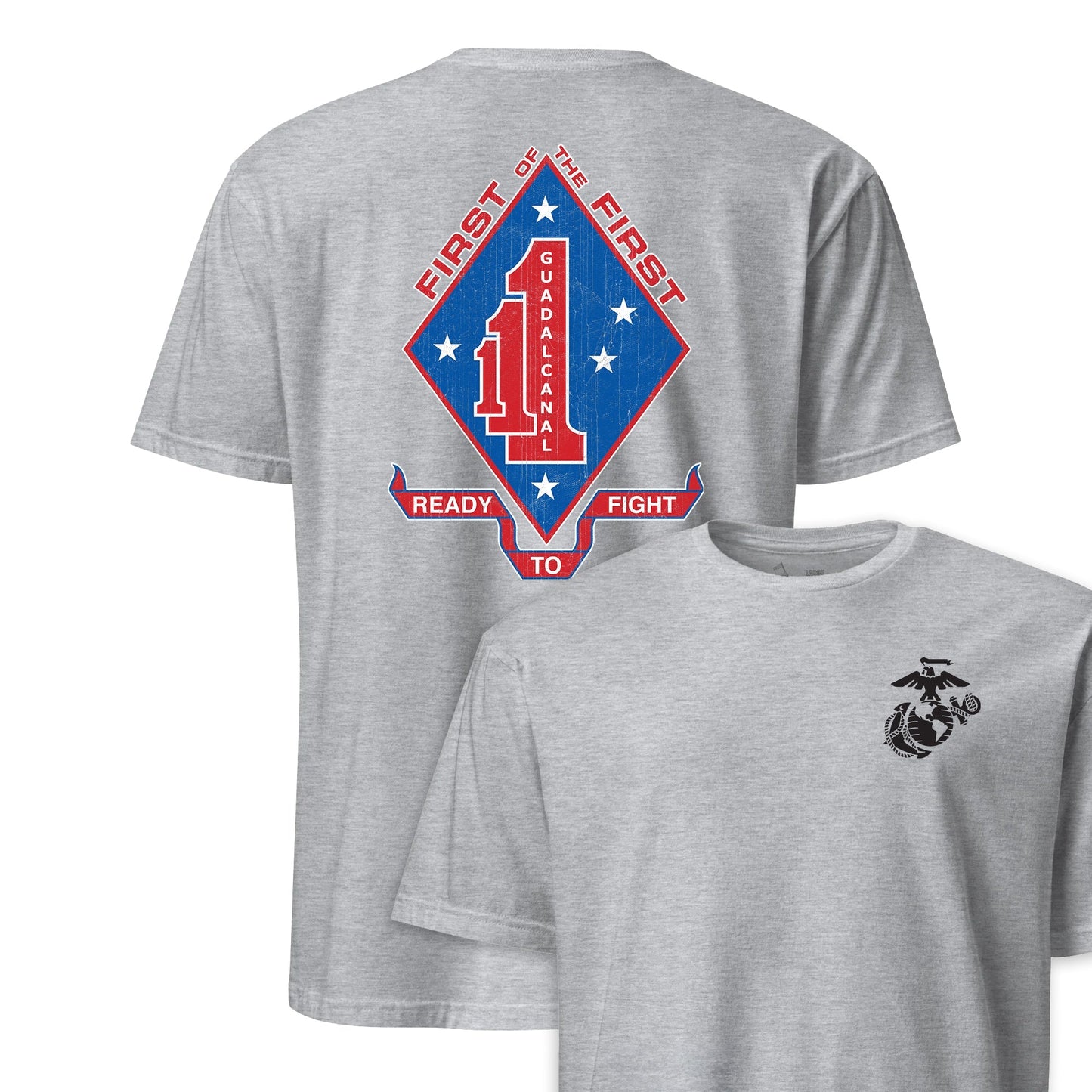 1st Battalion 1st Marines Back Print T-Shirt