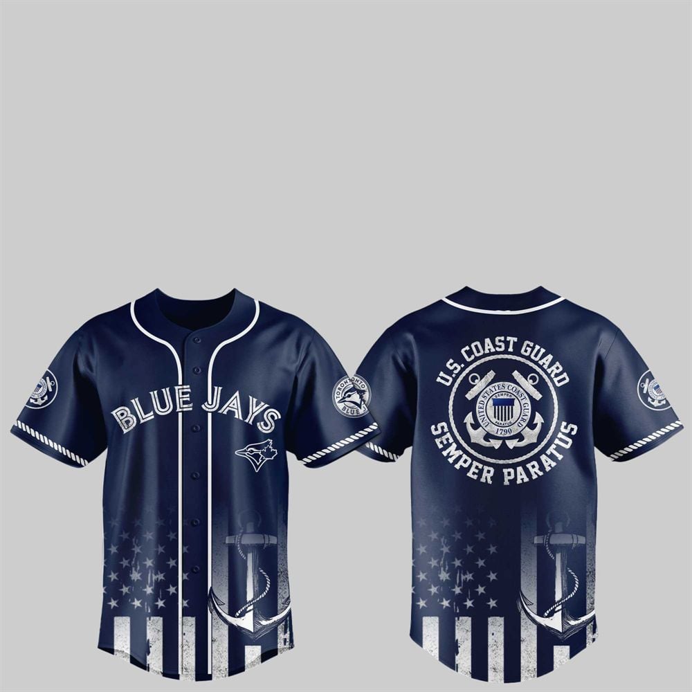2025 Blue Jays US Coast Guard Semper Paratus Jersey - Grishko.com