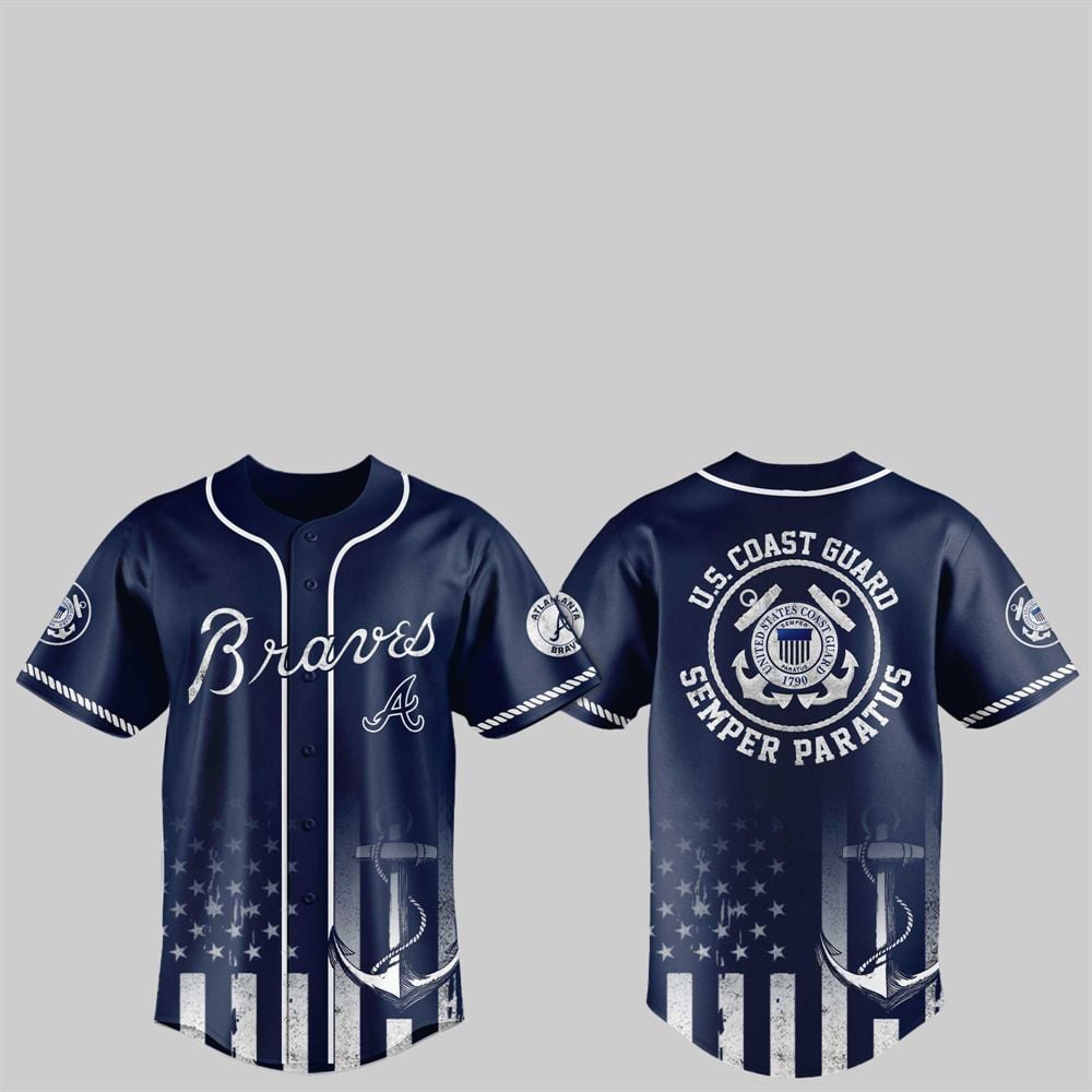 2025 Braves US Coast Guard Semper Paratus Jersey - Grishko.com