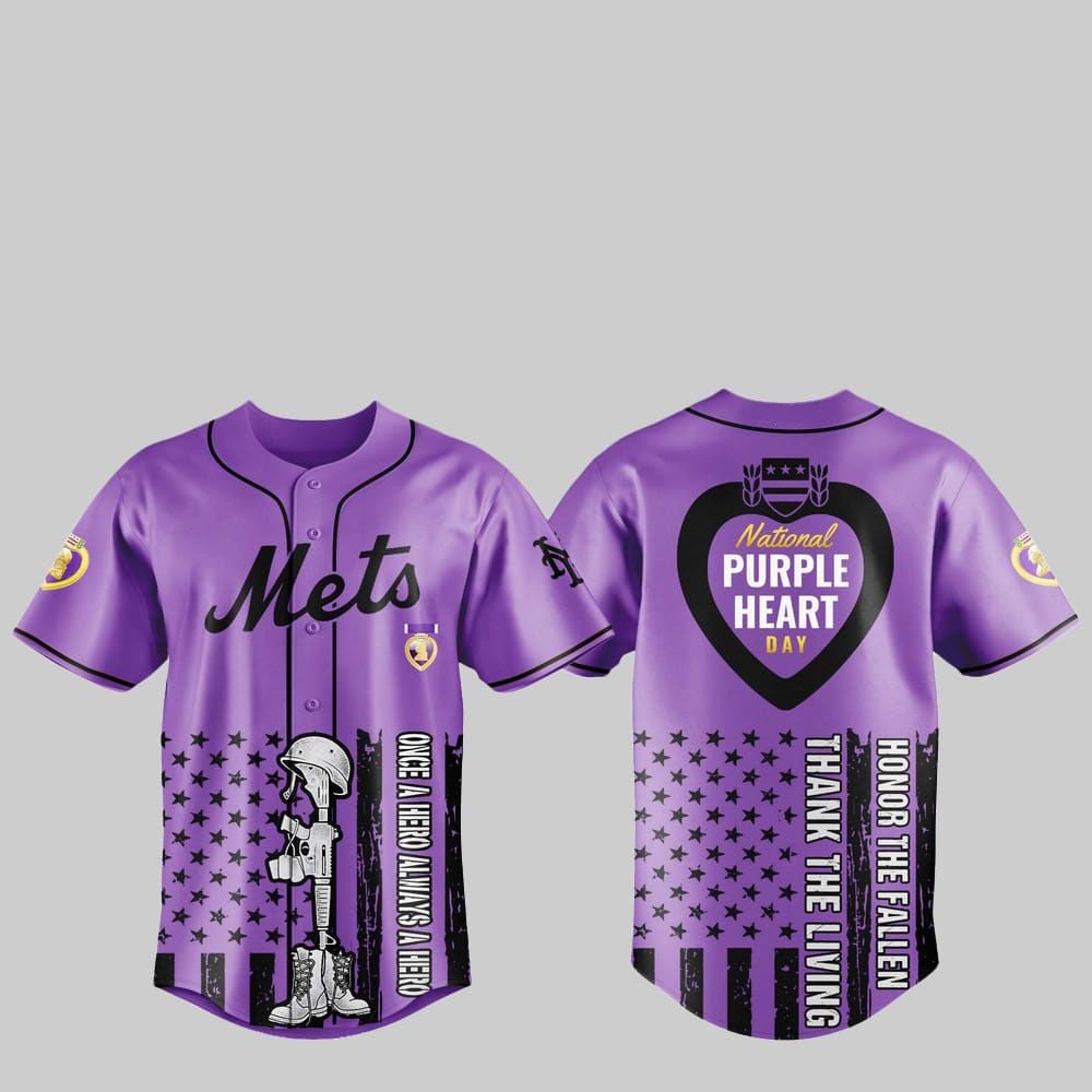 2025 NY Mets National Purple Heart Day Jersey - Grishko.com