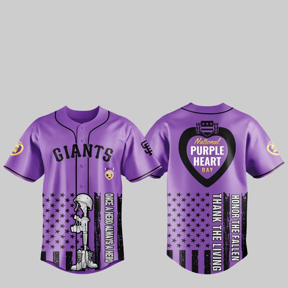 2025 SF Giants National Purple Heart Day Jersey - Grishko.com