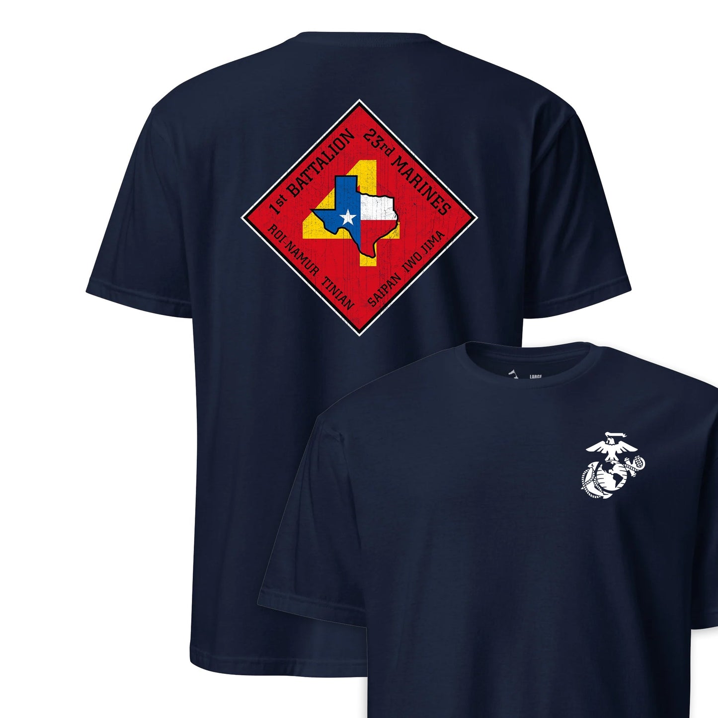 1st Battalion 23rd Marines Back Print T-Shirt