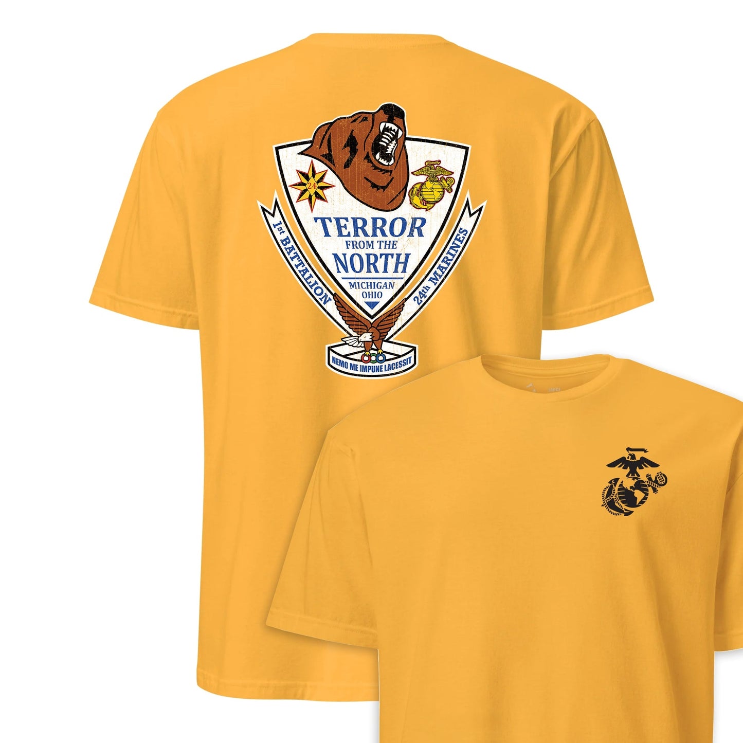 1st Battalion 24th Marines Back Print T-Shirt