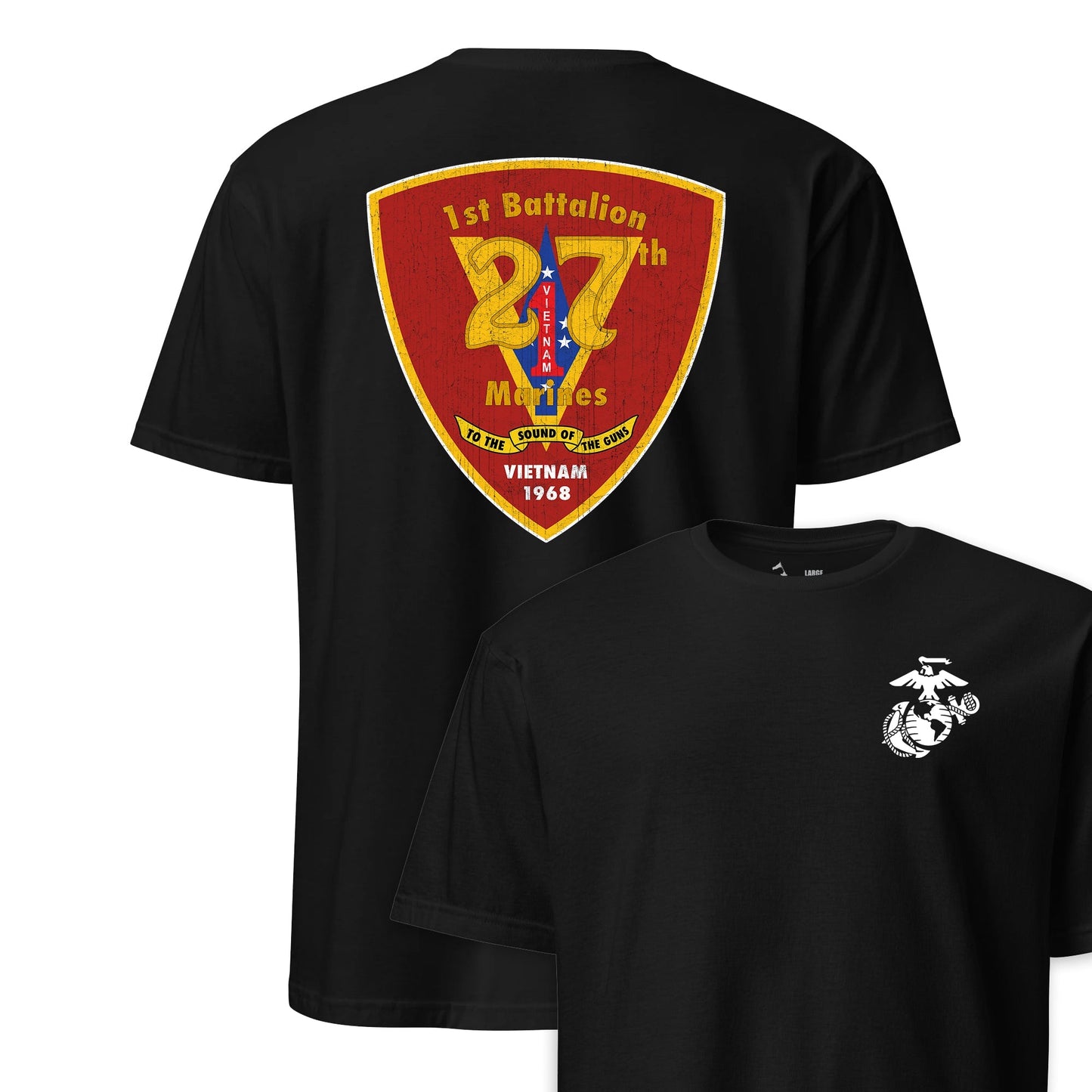 1st Battalion 27th Marines Back Print T-Shirt