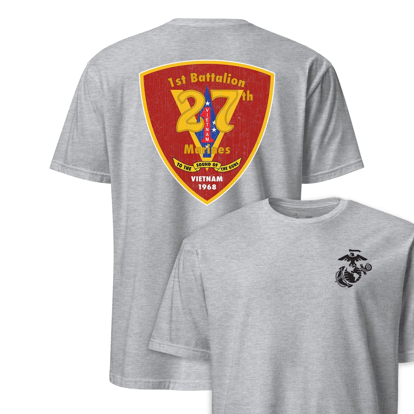 1st Battalion 27th Marines Back Print T-Shirt