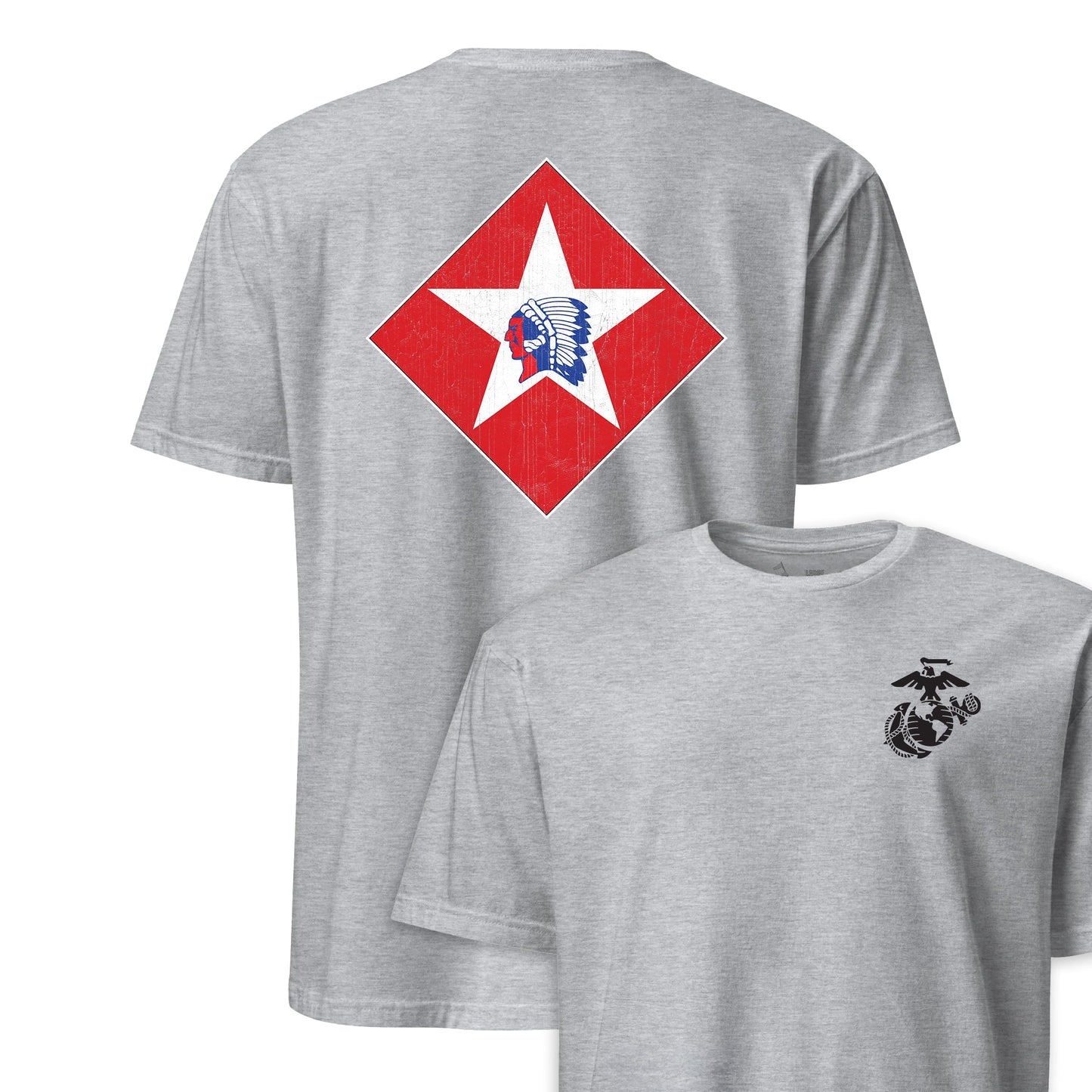 1st Battalion 6th Marines Back Print T-Shirt