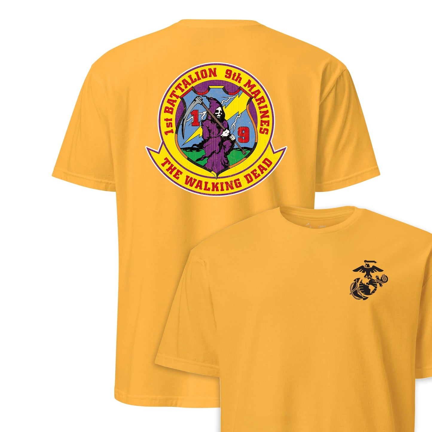 1st Battalion 9th Marines Back Print T-Shirt