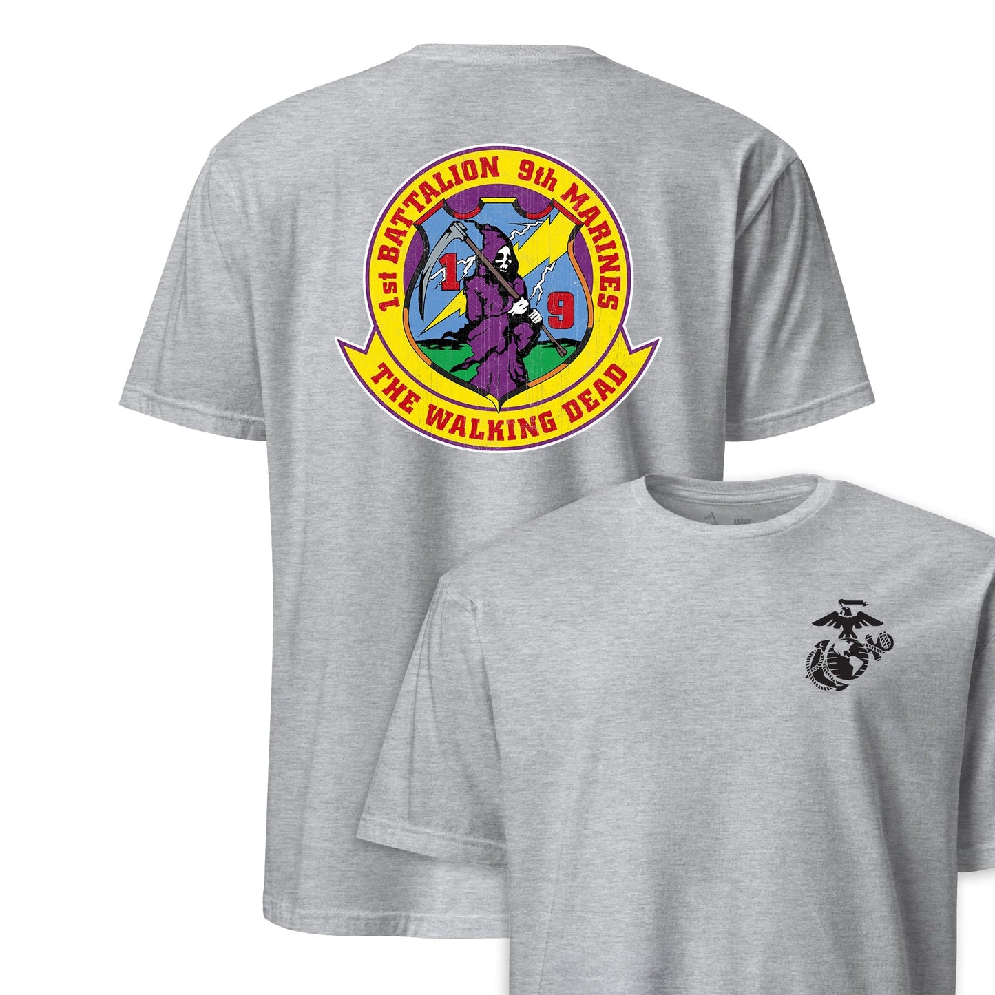 1st Battalion 9th Marines Back Print T-Shirt