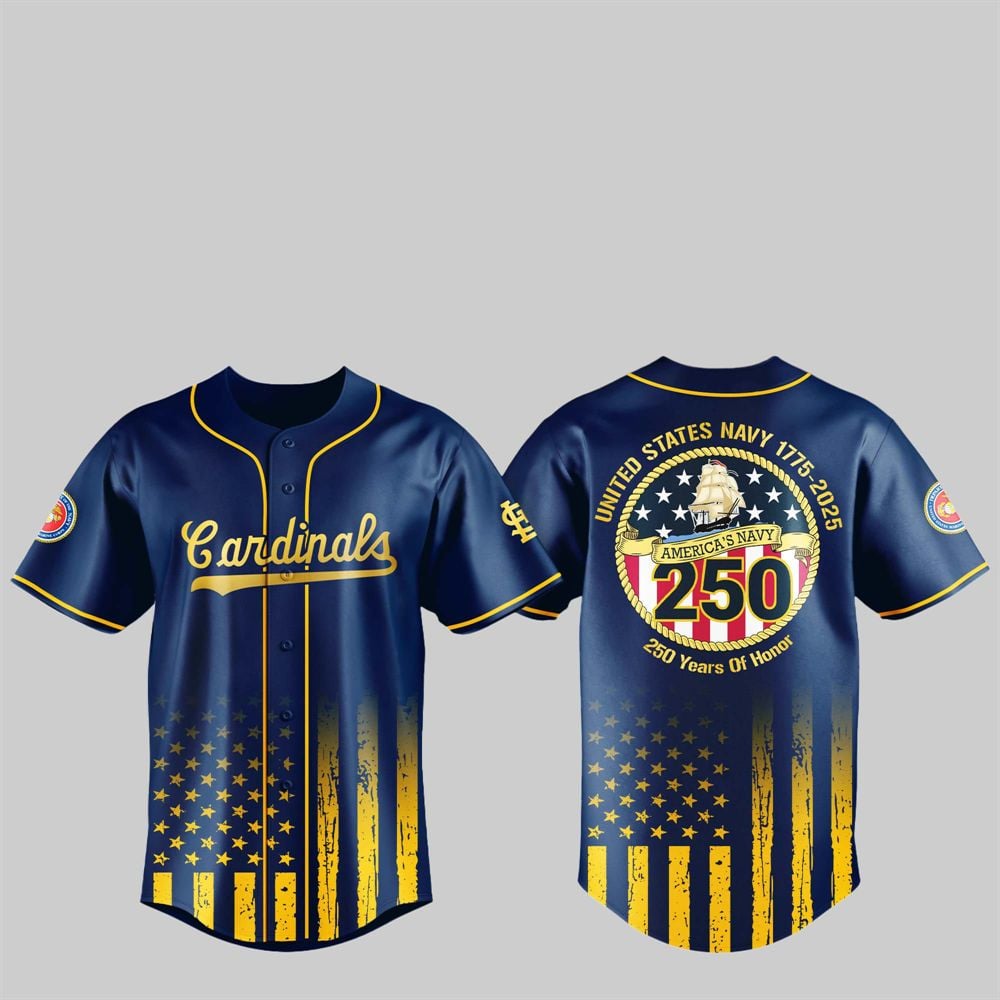 Cardinals US NAVY 250th Birthday Celebration Jersey - Grishko.com