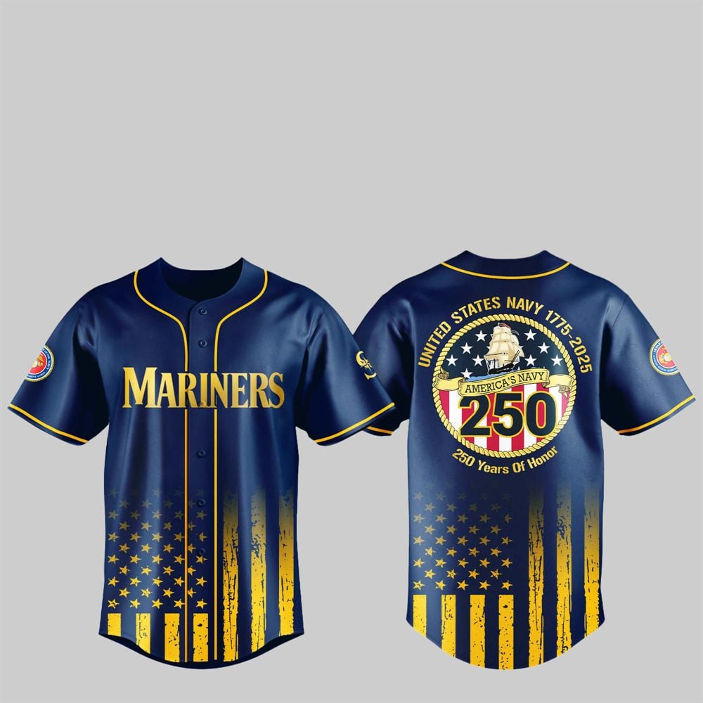 Mariners US NAVY 250th Birthday Celebration Jersey - Grishko.com